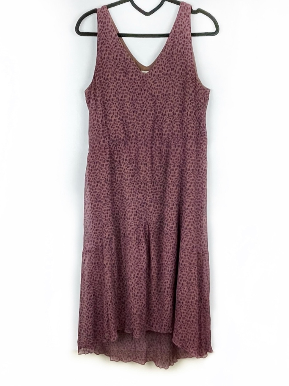 Madewell Broadway & Broome Multicolor Animal Print Pleated Silk Dress Size 8